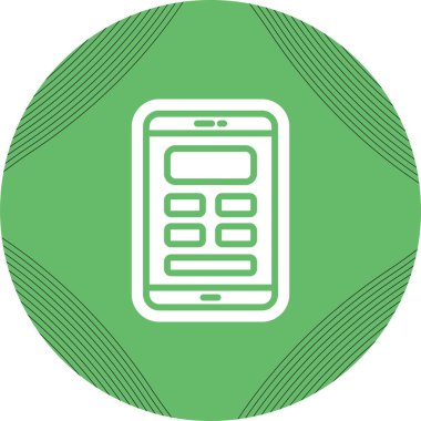 Mobil Tasarım Web simgesi, basit illüstrasyon