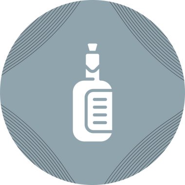 Şampanya şişesi web simgesi, basit vektör illüstrasyonu 