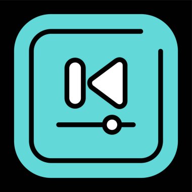 vektör web simgesi görüntüsü Önceki Parça düğmesi 