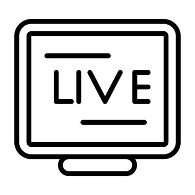 Live Stream modern simgesinin vektör illüstrasyonu