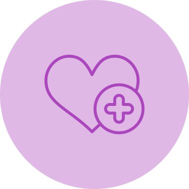 çapraz simge vektör illüstrasyonlu kalp 