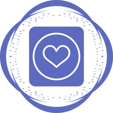 Kalp. Web simgesi basit illüstrasyon 