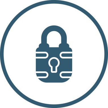 Kilit. Web simgesi basit illüstrasyon 