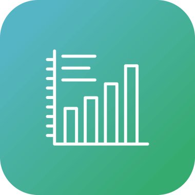 Çubuk Grafik simgesi, vektör illüstrasyonu basit tasarım