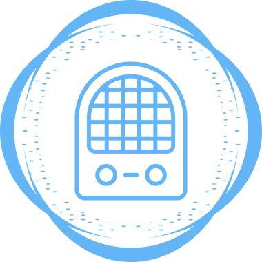 Taşınabilir ısıtıcı simgesi, vektör illüstrasyonu 