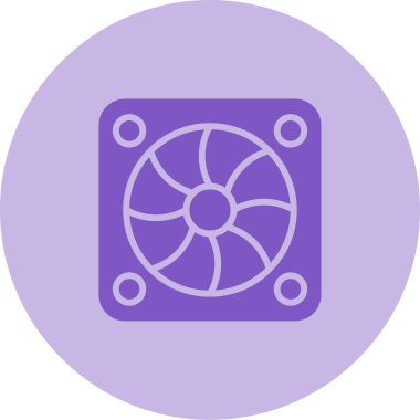 Soğutma hayran simgesi, vektör illüstrasyonu