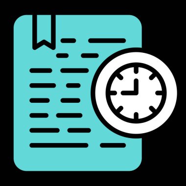 Belge Süresi Sona Erme Ağı vektör illüstrasyonu