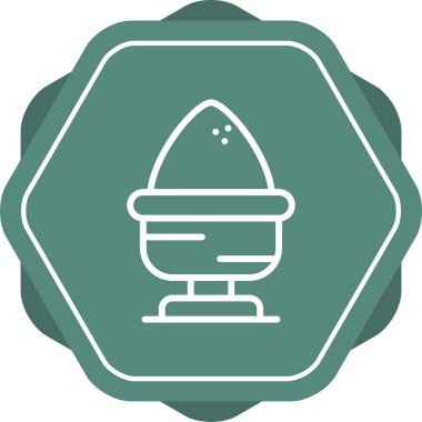 Haşlanmış yumurta ağı simgesi, basit vektör illüstrasyonu