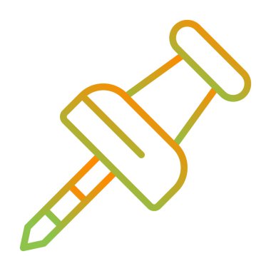 push pin düz simgesi, vektör illüstrasyonu 