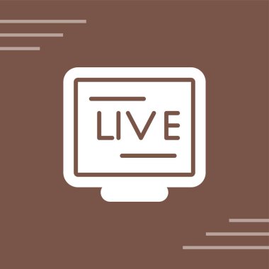 Live Stream modern simgesinin vektör illüstrasyonu