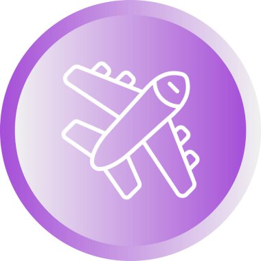 Düzlem web simgesi, basit vektör illüstrasyonu