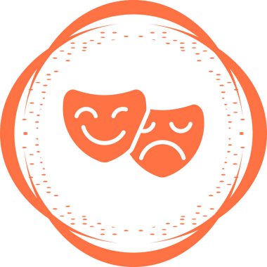 Komedi ve Trajedi Maskeleri Whie Geçmişinde 