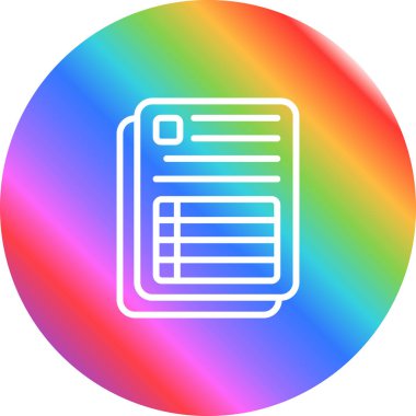 Hesap tablosu simgesi, basit vektör illüstrasyonu