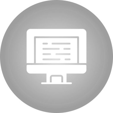Masaüstü Bilgisayar Web simgesi vektör çizimi