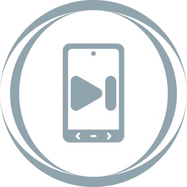 akıllı telefon oynatıcı simgesi, vektör illüstrasyonu basit tasarım