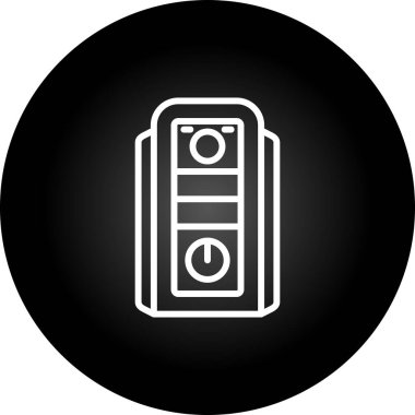 İşlemci kulesi. Web simgesi basit illüstrasyon