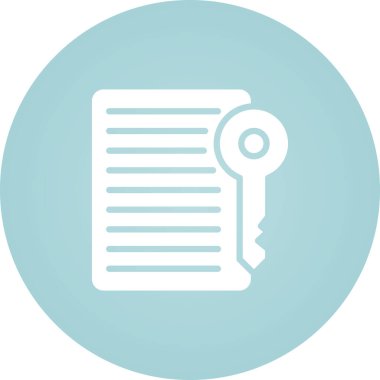 Anahtar işaretli belge. Erişilebilirlik kavramı, vektör illüstrasyonu