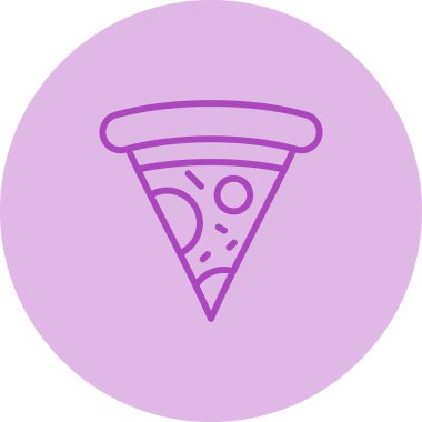 Pizza simgesinin vektör illüstrasyonu