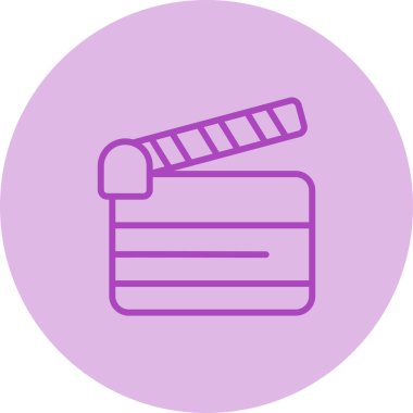 Alkış tahtası web simgesi, basit vektör illüstrasyonu 