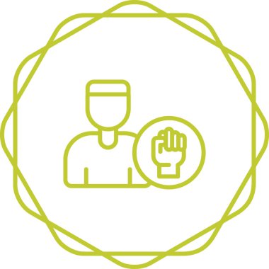 kullanıcı yetkilendirme simgesi vektör çizimi 