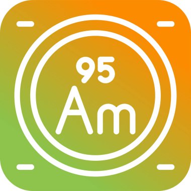 Kimyasal Element Web simgesi vektör çizimi