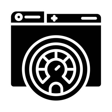 performans web simgesi, vektör illüstrasyonu