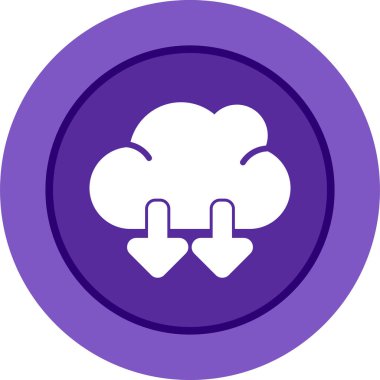 Bulut. Web simgesi basit illüstrasyon 