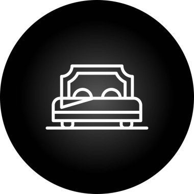 yatak ağı simgesi, basit vektör illüstrasyonu