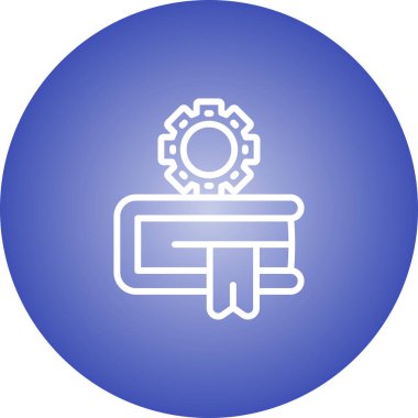 Elle ağ simgesi vektör illüstrasyonu