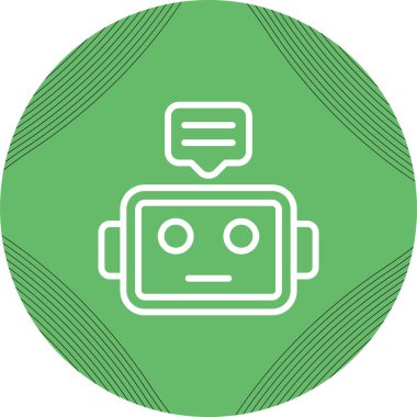 Chatbot 'lar. Web simgesi basit illüstrasyon