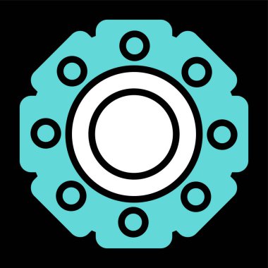 Nut Ayırılmış Simgesini Kilitle, Beyaz Arkaplanda Fındık Simgesini Vidala 