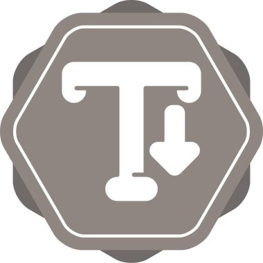 Typography web simgesi vektör illüstrasyonu