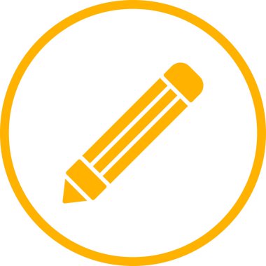 Kalem. Web simgesi basit illüstrasyon 