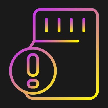 Bellek Kart Simgesi Vektörü, Katı İllüstrasyon, Beyaz Üzerine Resimli Grafik