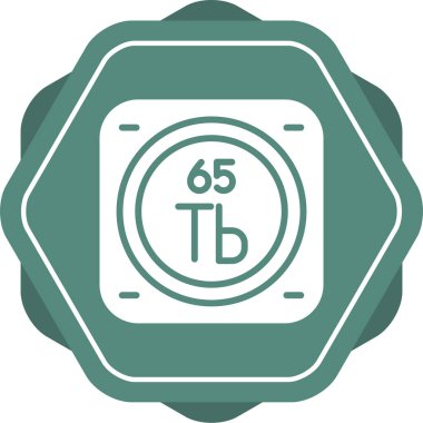 Kimyasal Element Web simgesi vektör çizimi