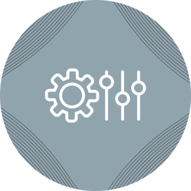 Simge, web düğmesi, basit vektör illüstrasyonu ayarlanıyor