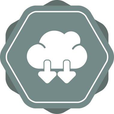Bulut. Web simgesi basit illüstrasyon 