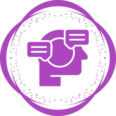 Doğal Dil İşlem Web simgesi vektör illüstrasyonu