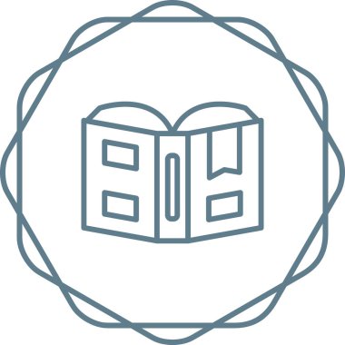 Yer imi web simgesiyle kitabı aç, basit illüstrasyon