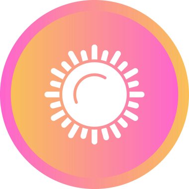 Güneş. Web simgesi basit illüstrasyon