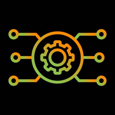 Beyaz Arkaplanda Ağ Yapılandırma Simgesi 