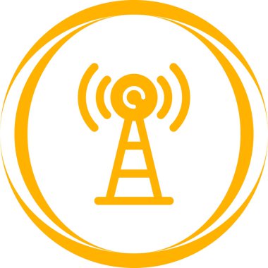 anten sinyal kulesi simgesi, vektör illüstrasyonu 