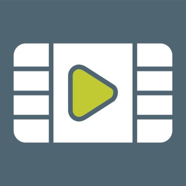 Çokluortam Oynatıcı vektör simgesi, vektör illüstrasyonu