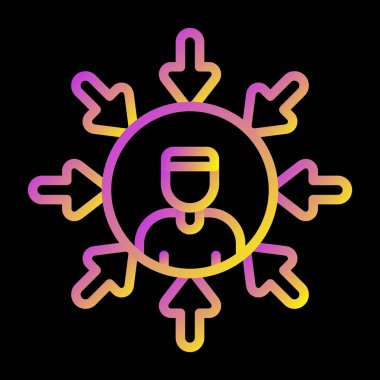 kullanıcı merkezli ikon vektör illüstrasyonu 