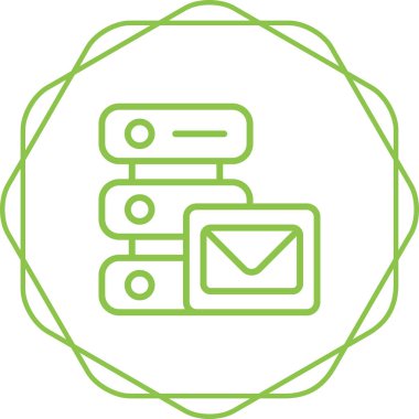 SMTP Sunucu Web simgesi, basit illüstrasyon