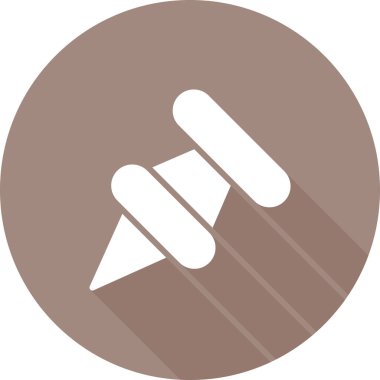 push pin düz simgesi, vektör illüstrasyonu 