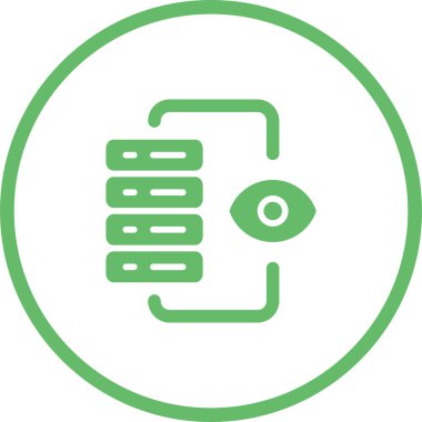 Sunucu İzleme Web simgesi, basit illüstrasyon