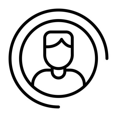 Adamım. Web simgesi basit illüstrasyon