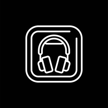 kulaklıklar web simgesi, vektör illüstrasyonu