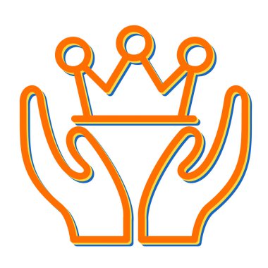 Taç. Web simgesi basit illüstrasyon